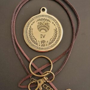 44mm Dusty Baggies Recovery Anniversary Pendant & Keychain – Bronze Medallion with Necklace & Jump Ring