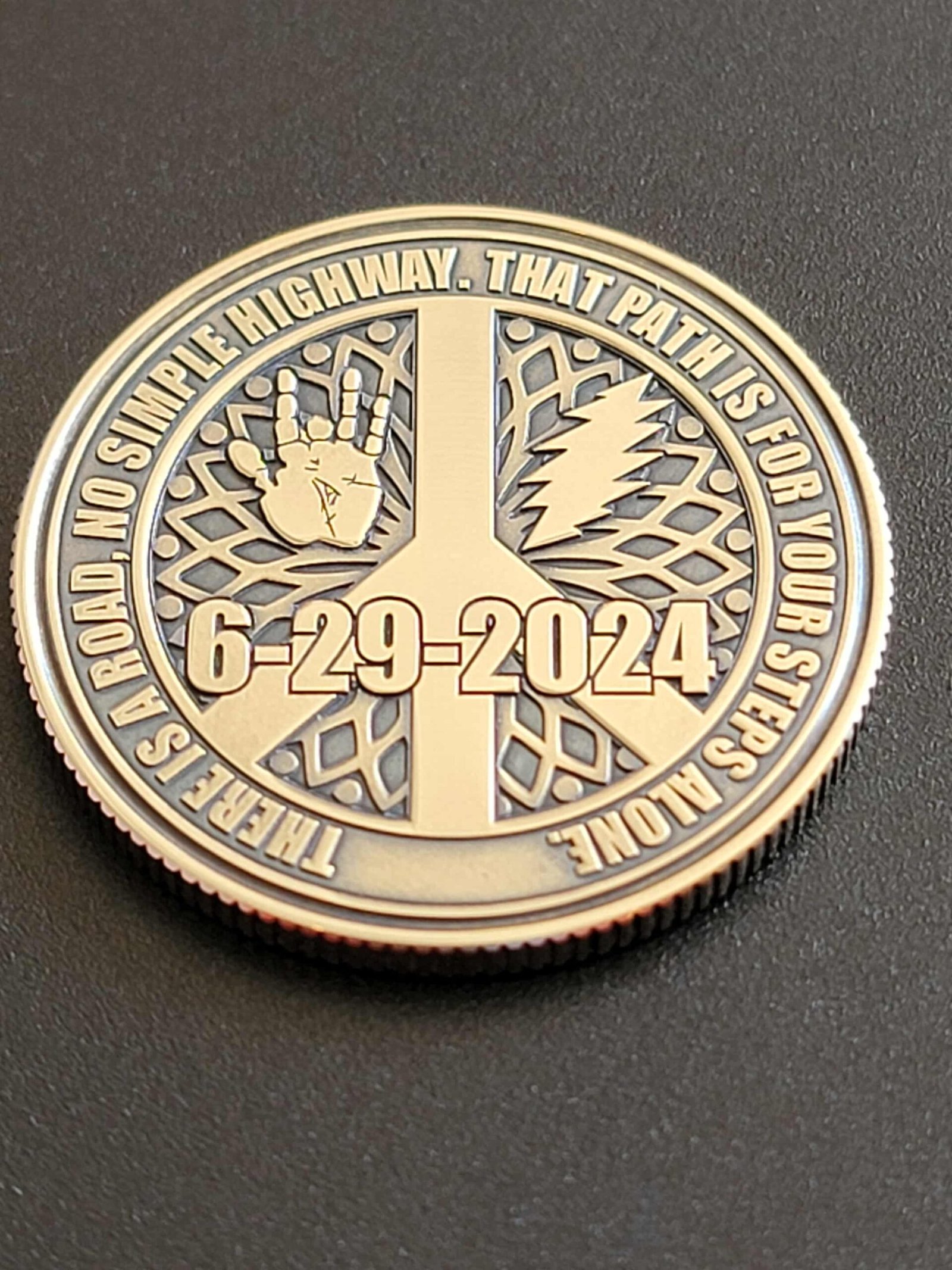 Ripple Recovery Coin – Grateful Dead Inspired Sobriety Token (Personalize)