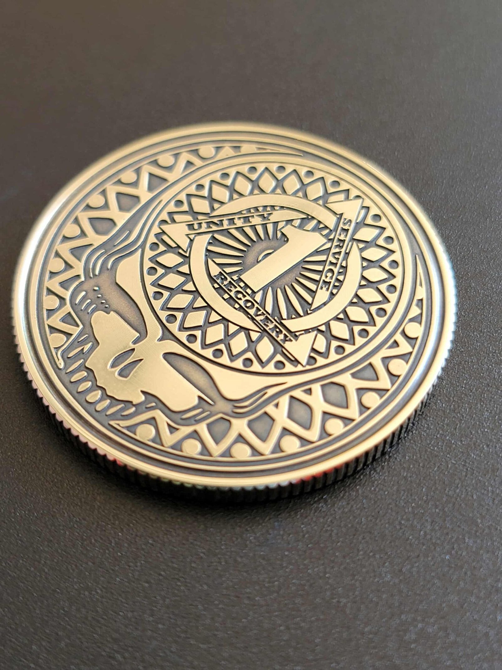Ripple Recovery Coin – Grateful Dead Inspired Sobriety Token (Personalize) - Image 4