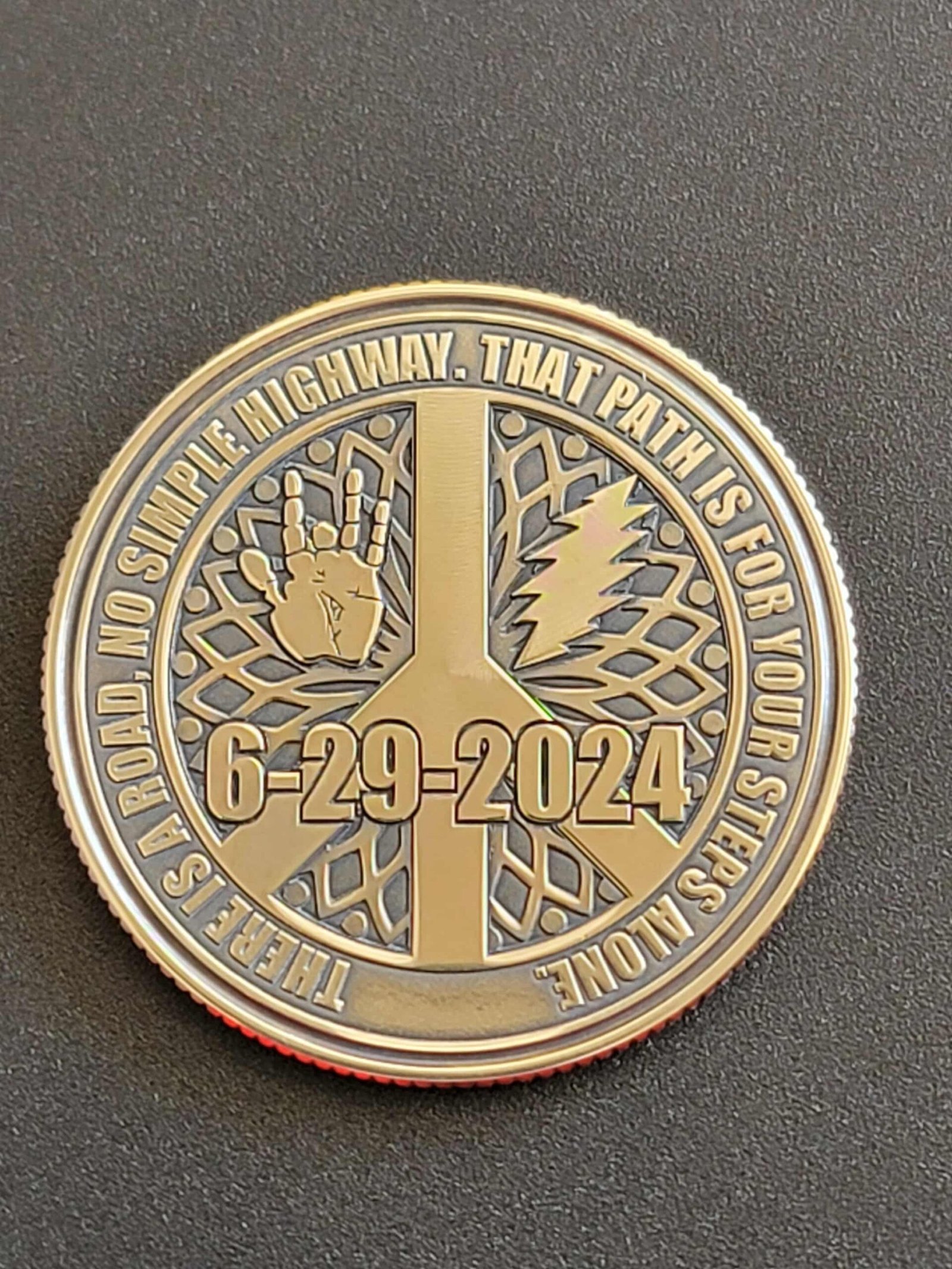 Ripple Recovery Coin – Grateful Dead Inspired Sobriety Token (Personalize) - Image 3