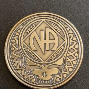 Grateful Dead NA Recovery Coin – Anniversary Token with Skull & NA Symbol (Personalize)