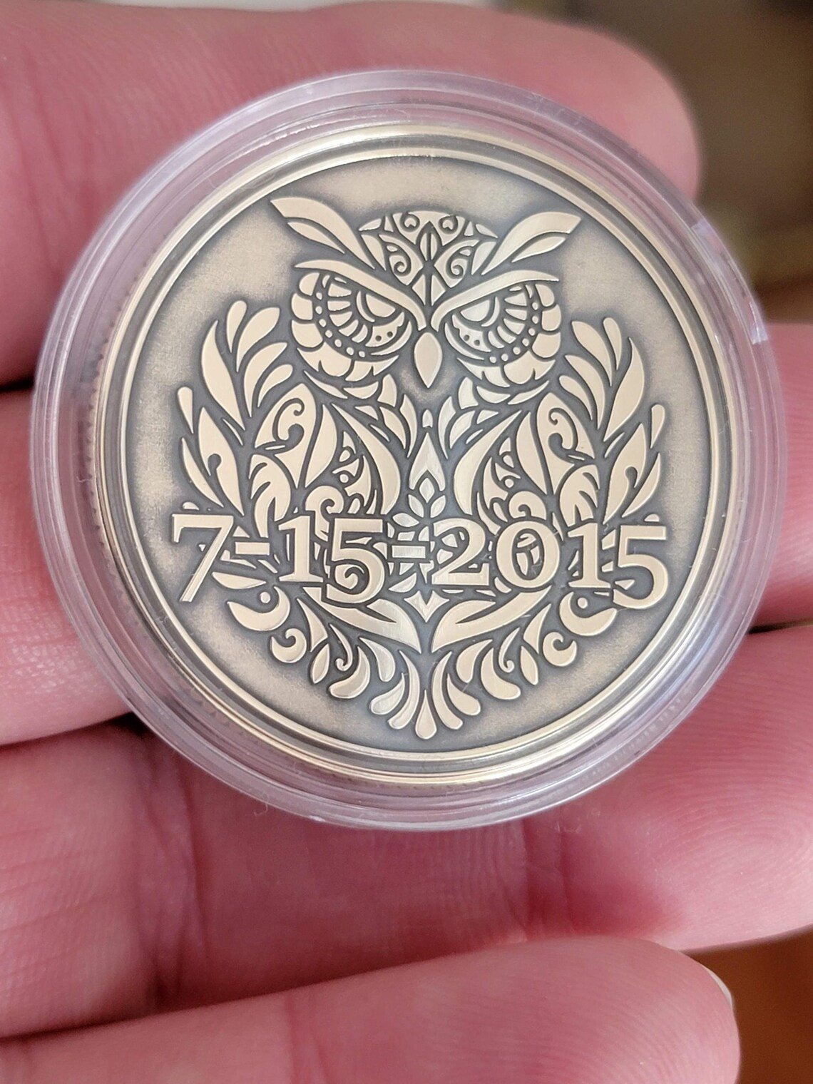 Owl Recovery Coin – Personalized Sobriety Token (Wisdom & Growth Symbol)