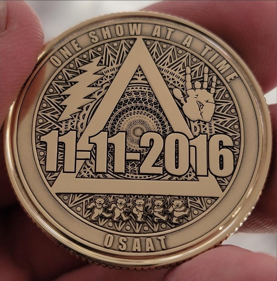 Grateful Dead 40mm Personalized Recovery Anniversary Medallion - Image 2