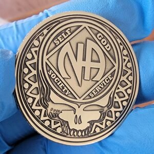 Grateful Dead Personalized NA Recovery Anniversary Coin