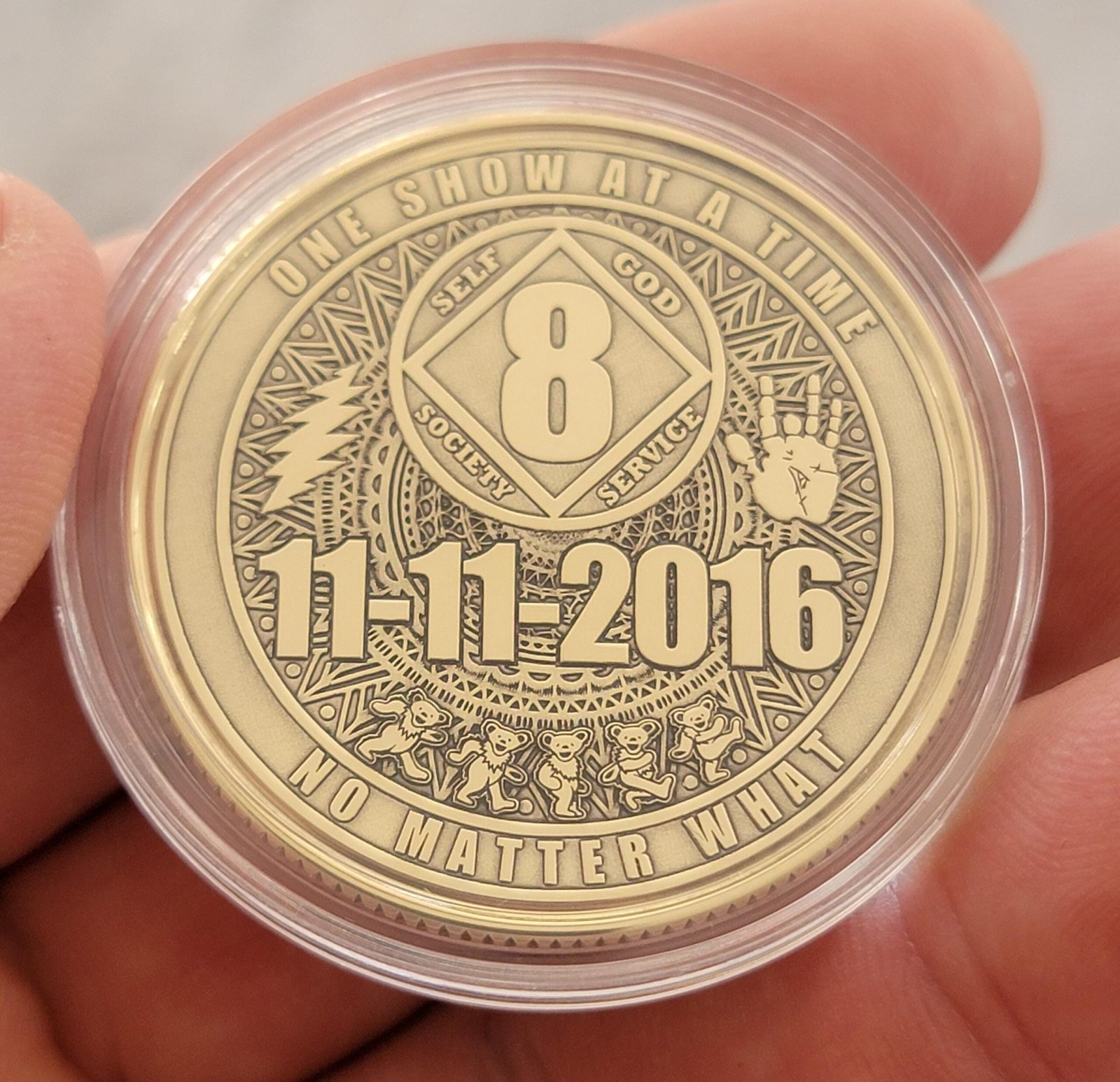 NA Stealie Anniversary Coin: Personalized Recovery Gift - Image 4