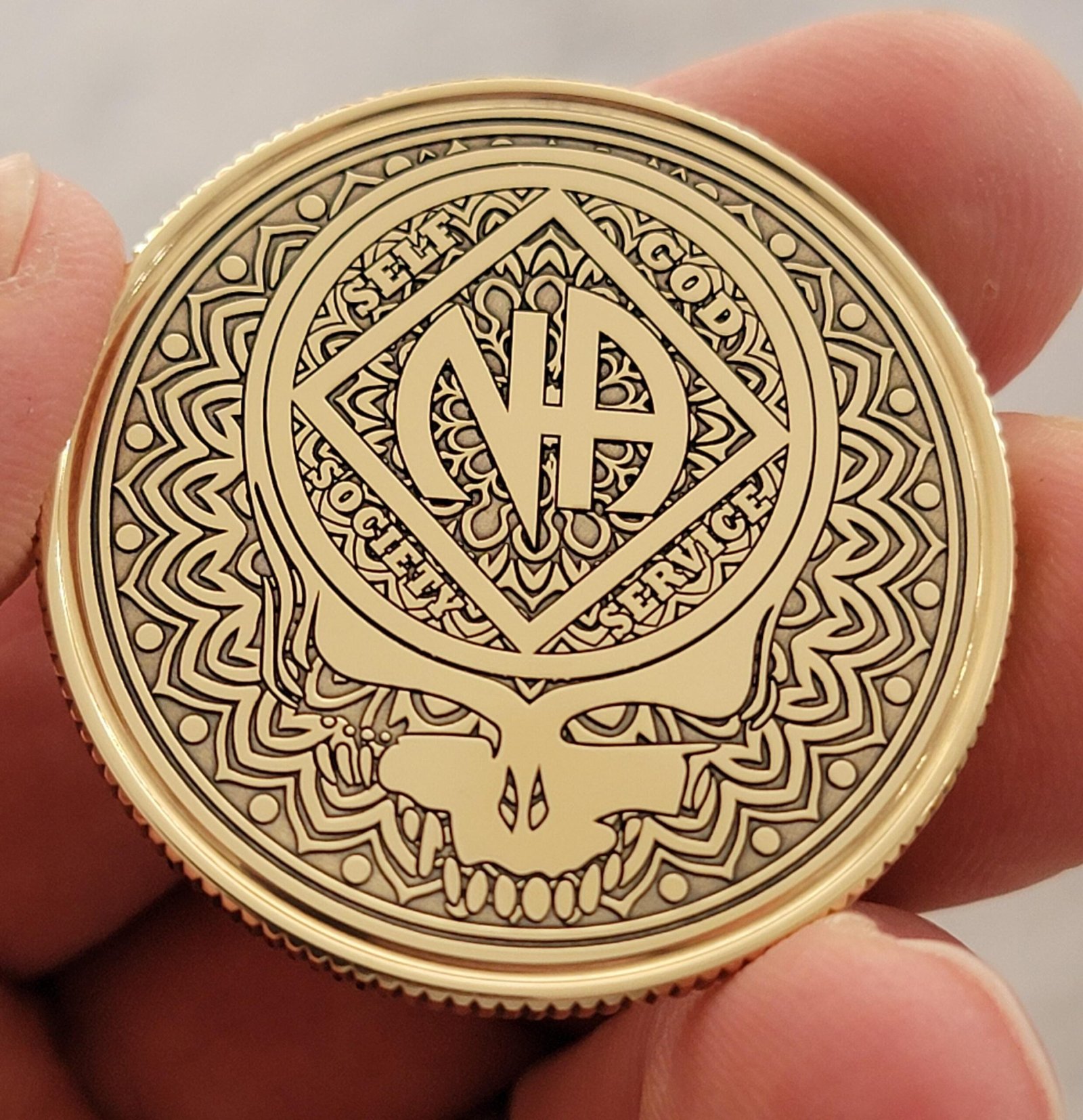 NA Stealie Anniversary Coin: Personalized Recovery Gift