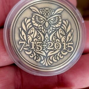 Owl Tree of life recovery anniversary medallion. Customizable