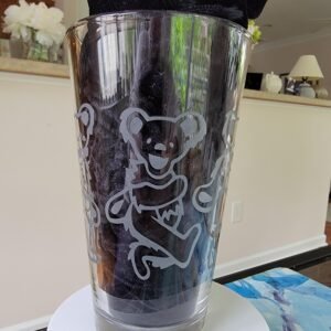 Dancing Bear Laser Engraved Pint Glass
