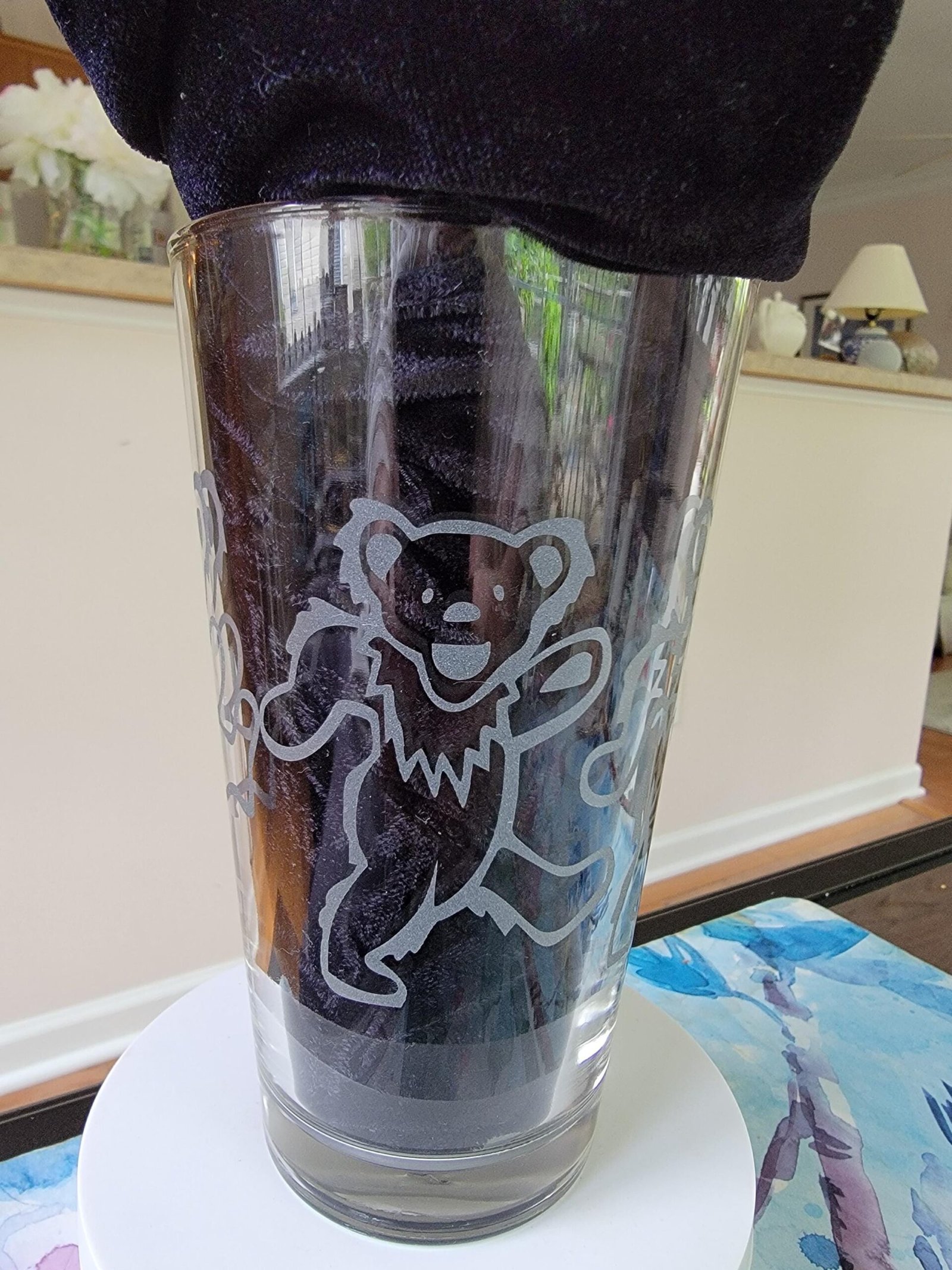 Dancing Bear Laser Engraved Pint Glass - Image 2