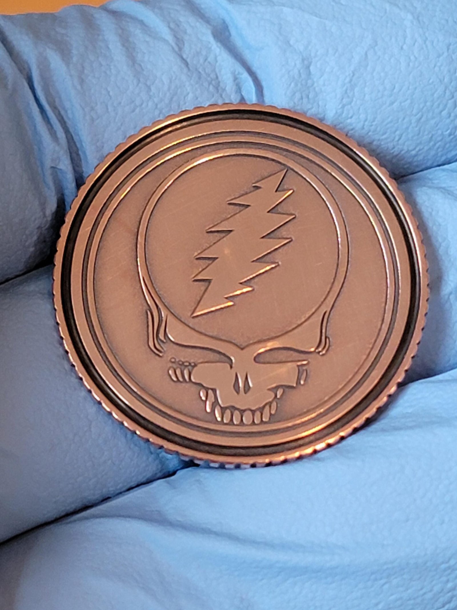 Copper Grateful Dead Golfball Marker.