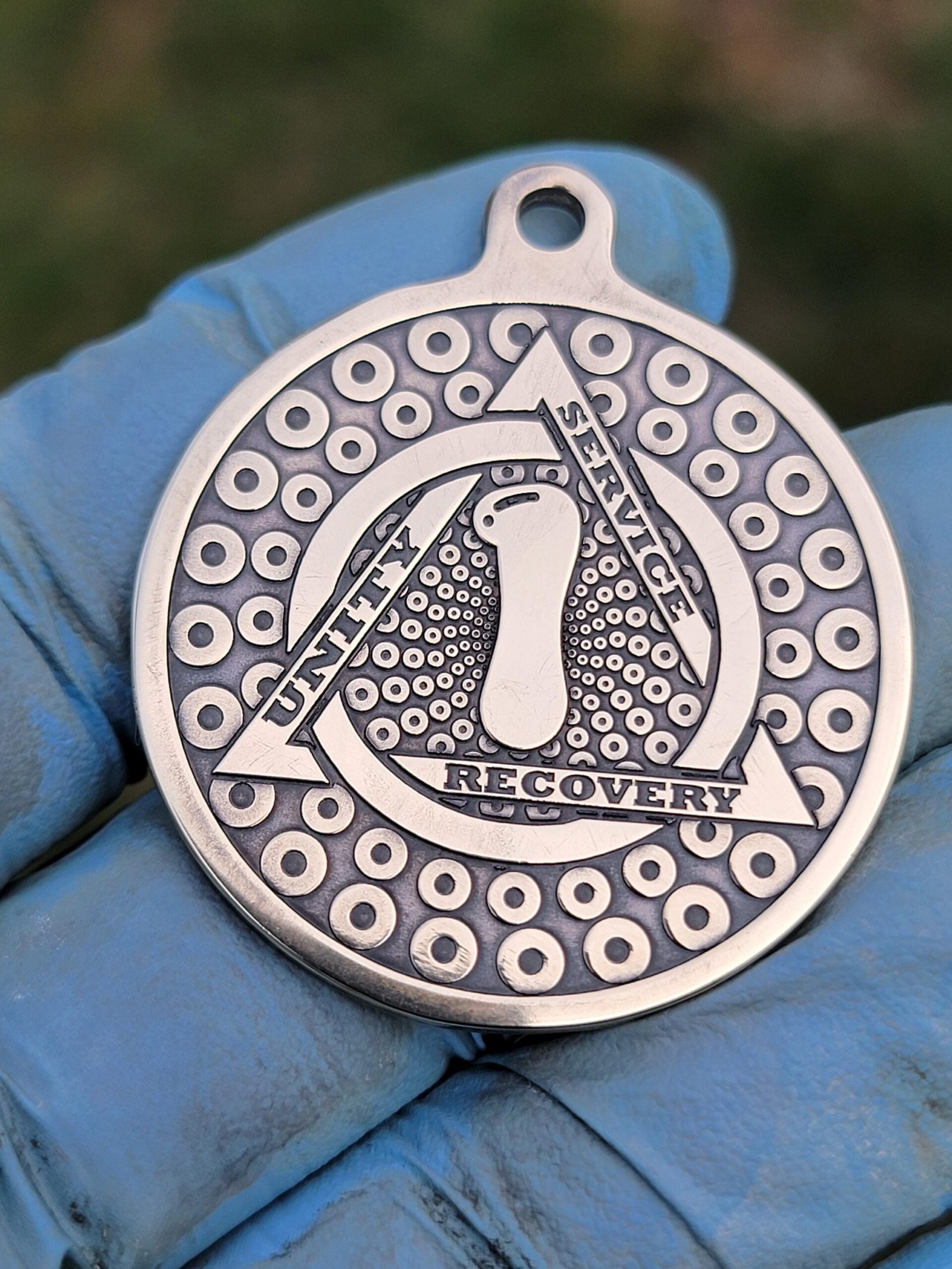 44mm Brass Phish Phellowship Recovery Anniversary keychain