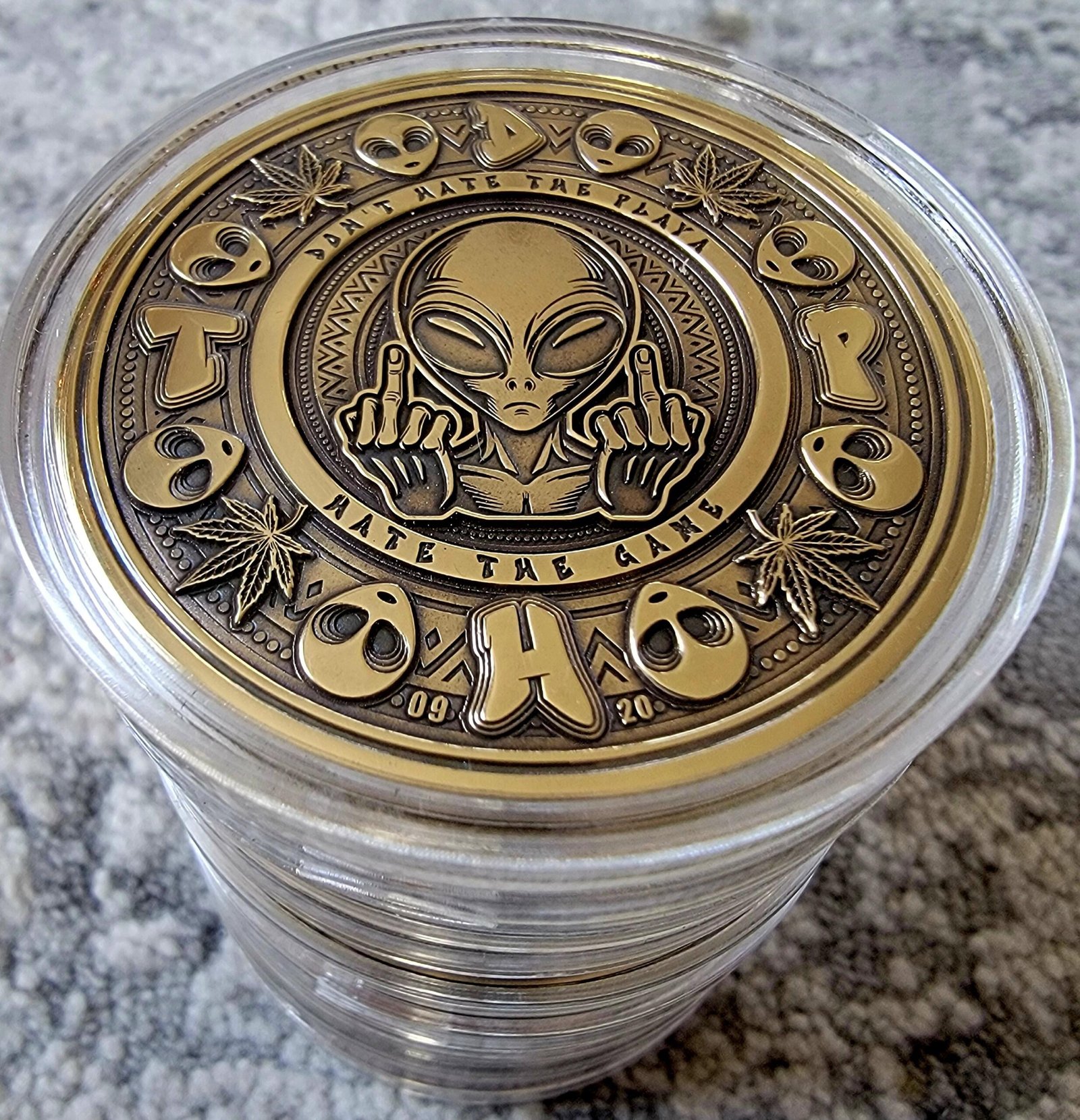 50mm Solid Brass LE Cosmic Journey Coin - Image 3