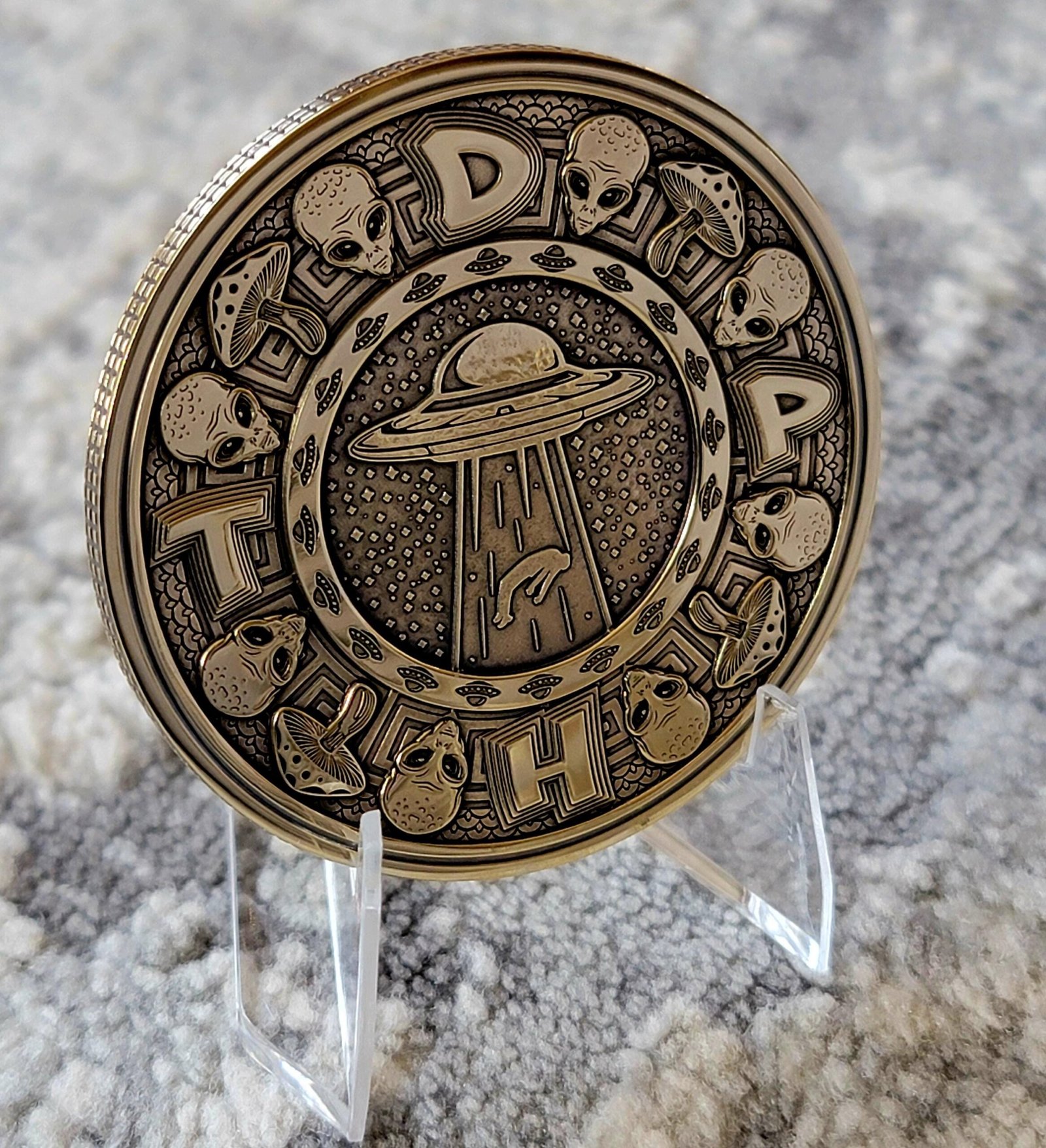 50mm Solid Brass LE Cosmic Journey Coin - Image 7