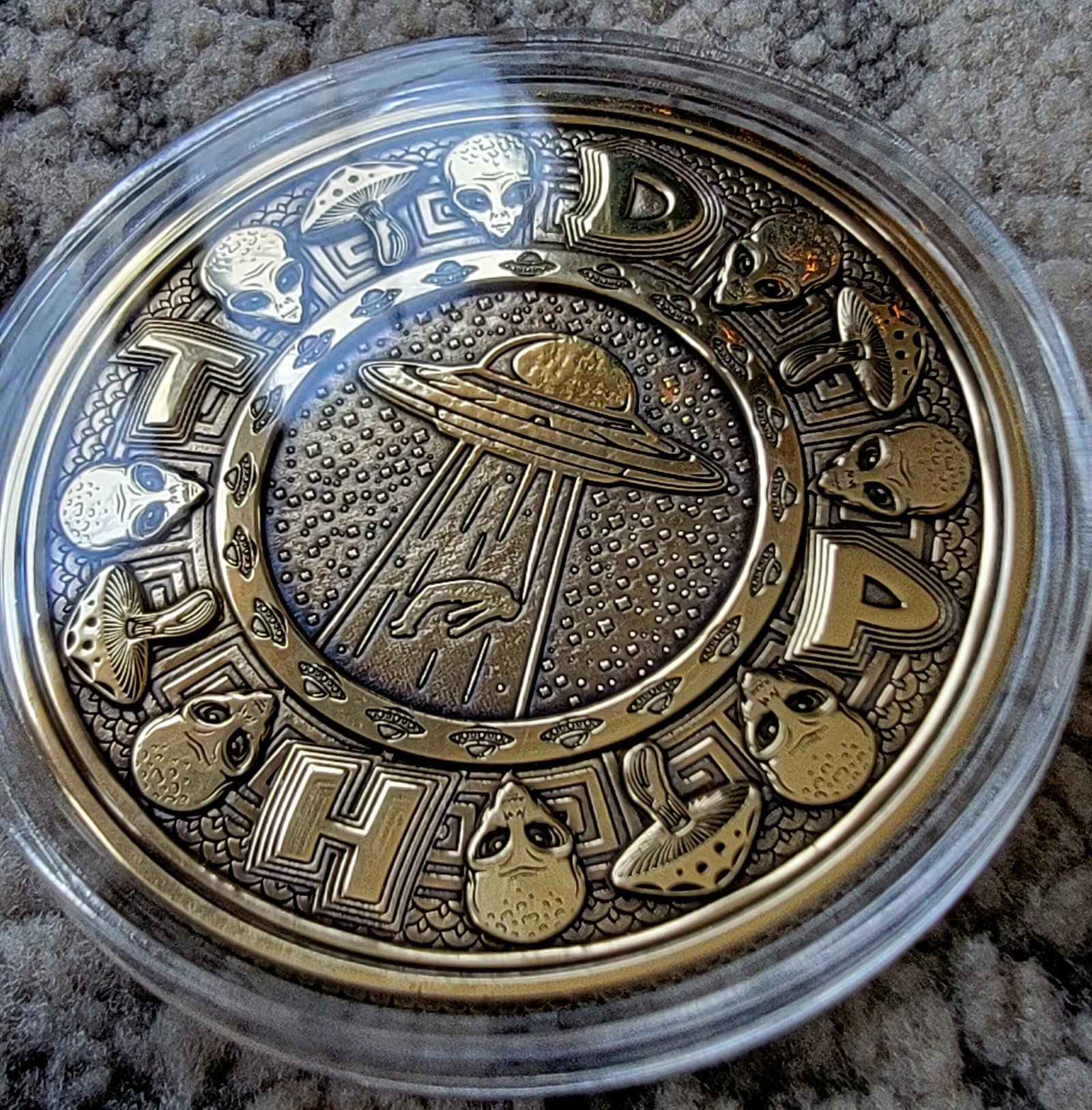 50mm Solid Brass LE Cosmic Journey Coin - Image 5